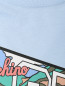 Футболка из хлопка с принтом Love Moschino  –  Деталь