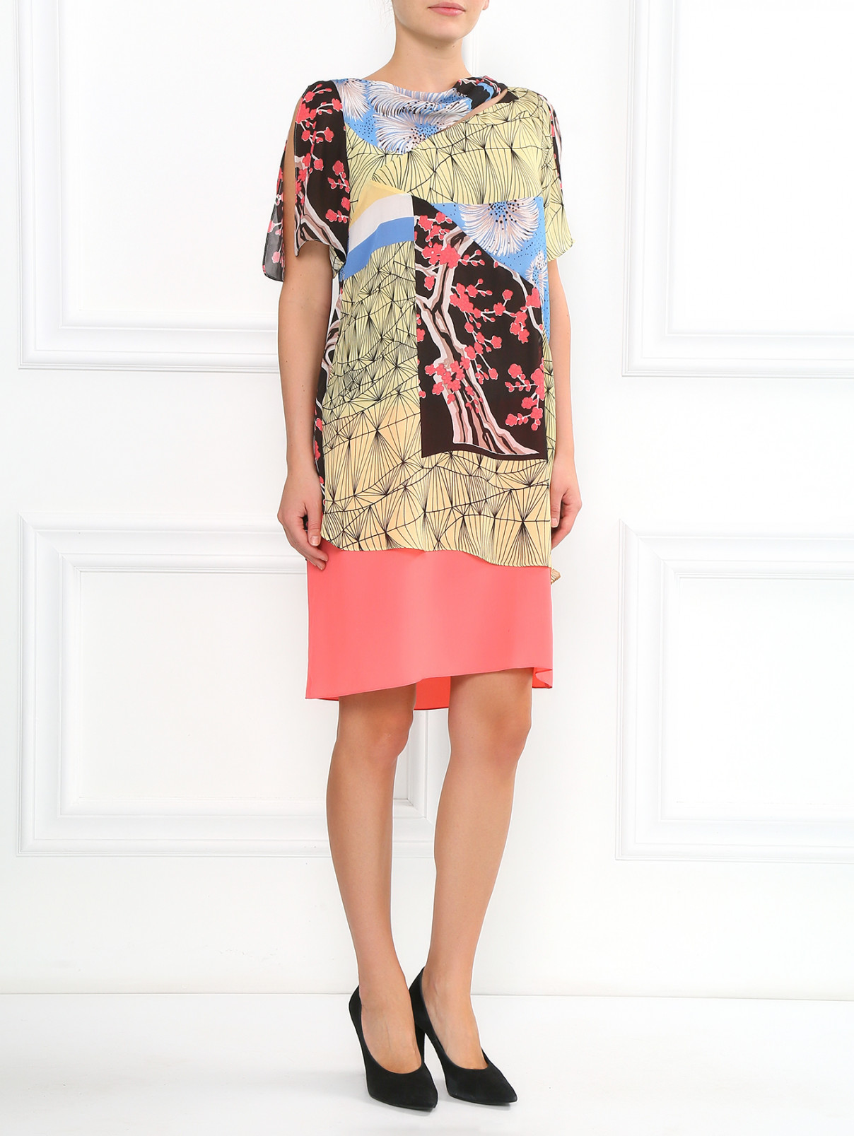 Платье свободного кроя с узором Antonio Marras  –  Модель Общий вид  – Цвет:  Узор