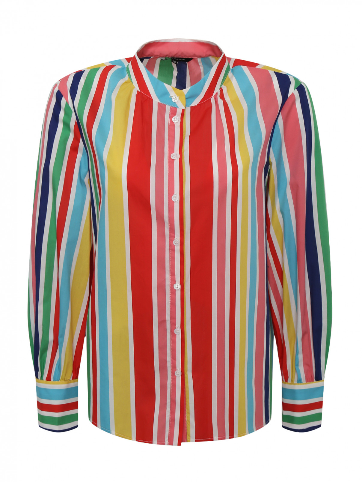 Рубашка из хлопка с узором "полоска" Tara Jarmon  –  Общий вид  – Цвет:  Мультиколор