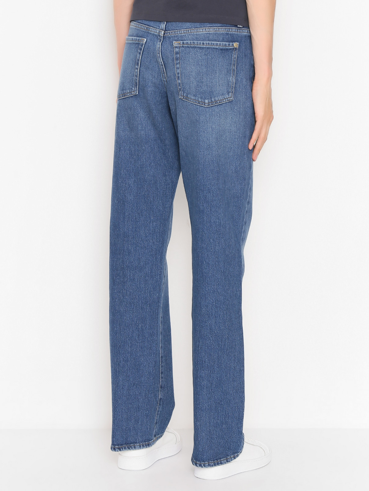Джинсы прямого кроя 7 For All Mankind  –  МодельВерхНиз1  – Цвет:  Синий