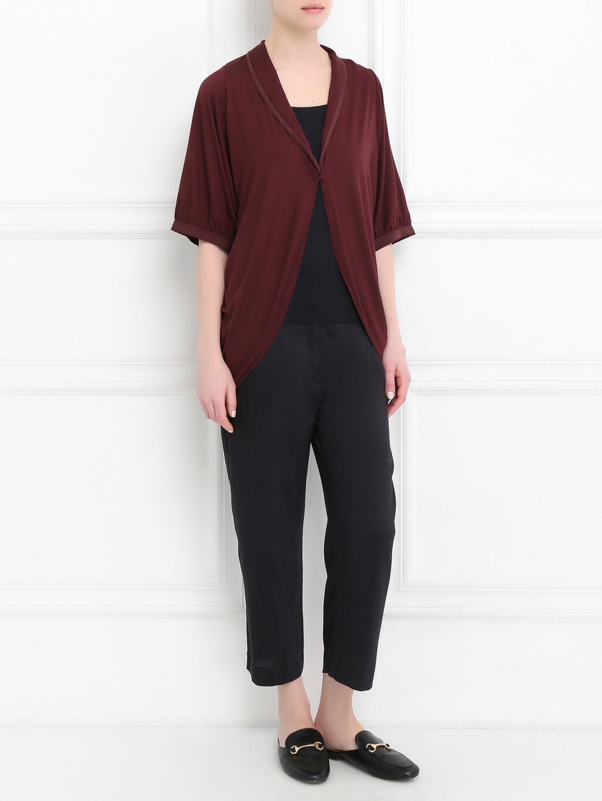 Блуза асимметричного кроя La Perla  –  Модель Общий вид  – Цвет:  Красный