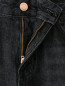 Укороченные джинсы из темного денима декорированные пайетками Sjyp  –  Деталь1