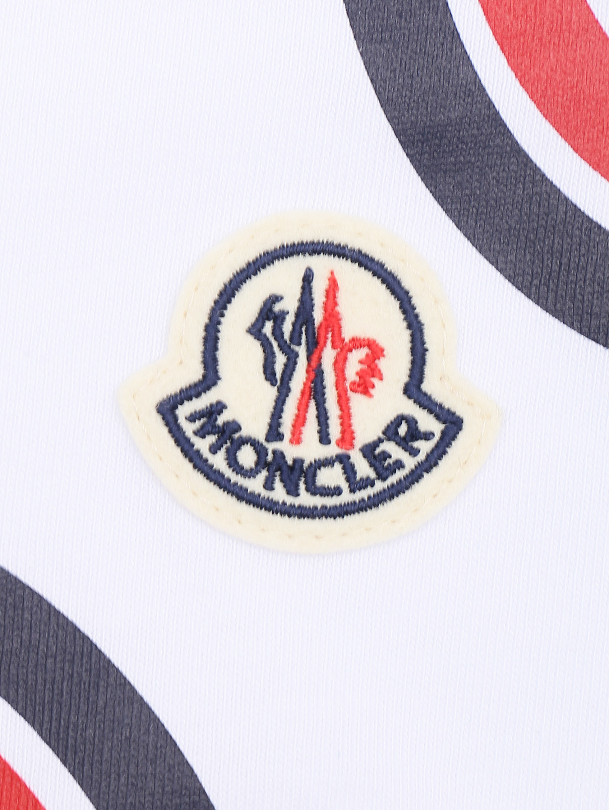 Футболка из хлопка с принтом Moncler  –  Деталь1  – Цвет:  Белый