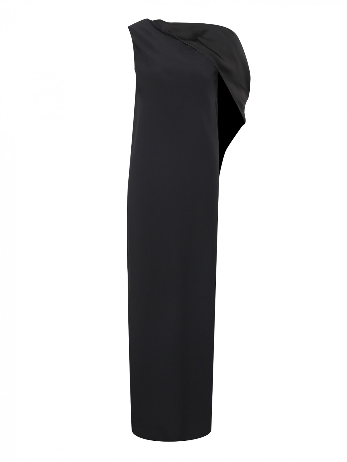 Платье-макси с открытой спиной Jil Sander  –  Общий вид  – Цвет:  Черный