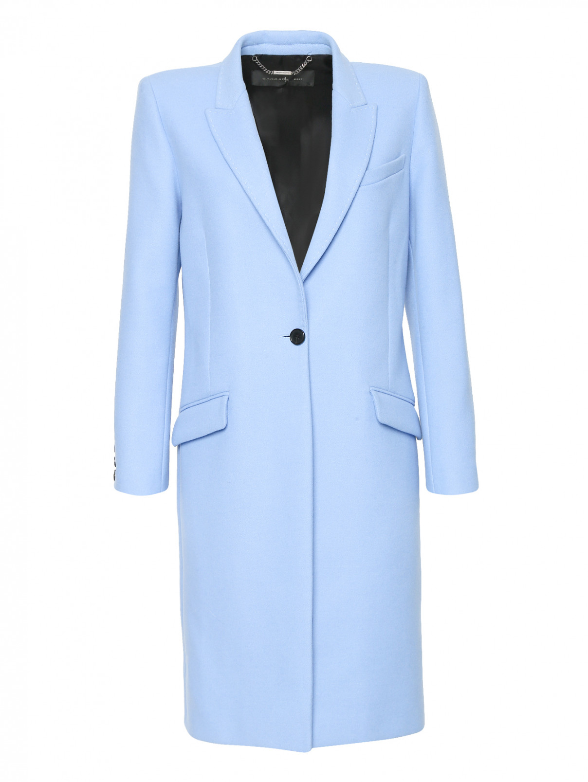 Пальто из шерсти и кашемира прямого кроя Barbara Bui  –  Общий вид  – Цвет:  Синий