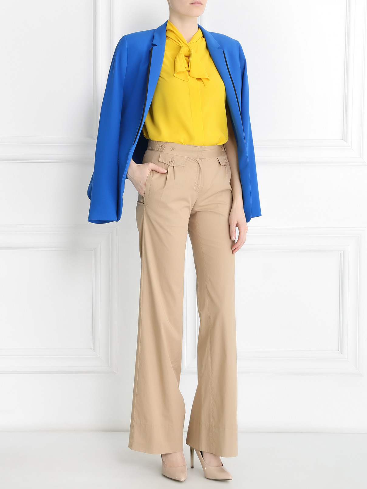 Блуза из шелка Moschino  –  Модель Общий вид  – Цвет:  Желтый