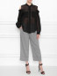Блуза из льна с вырезами на плечах Alberta Ferretti  –  МодельОбщийВид