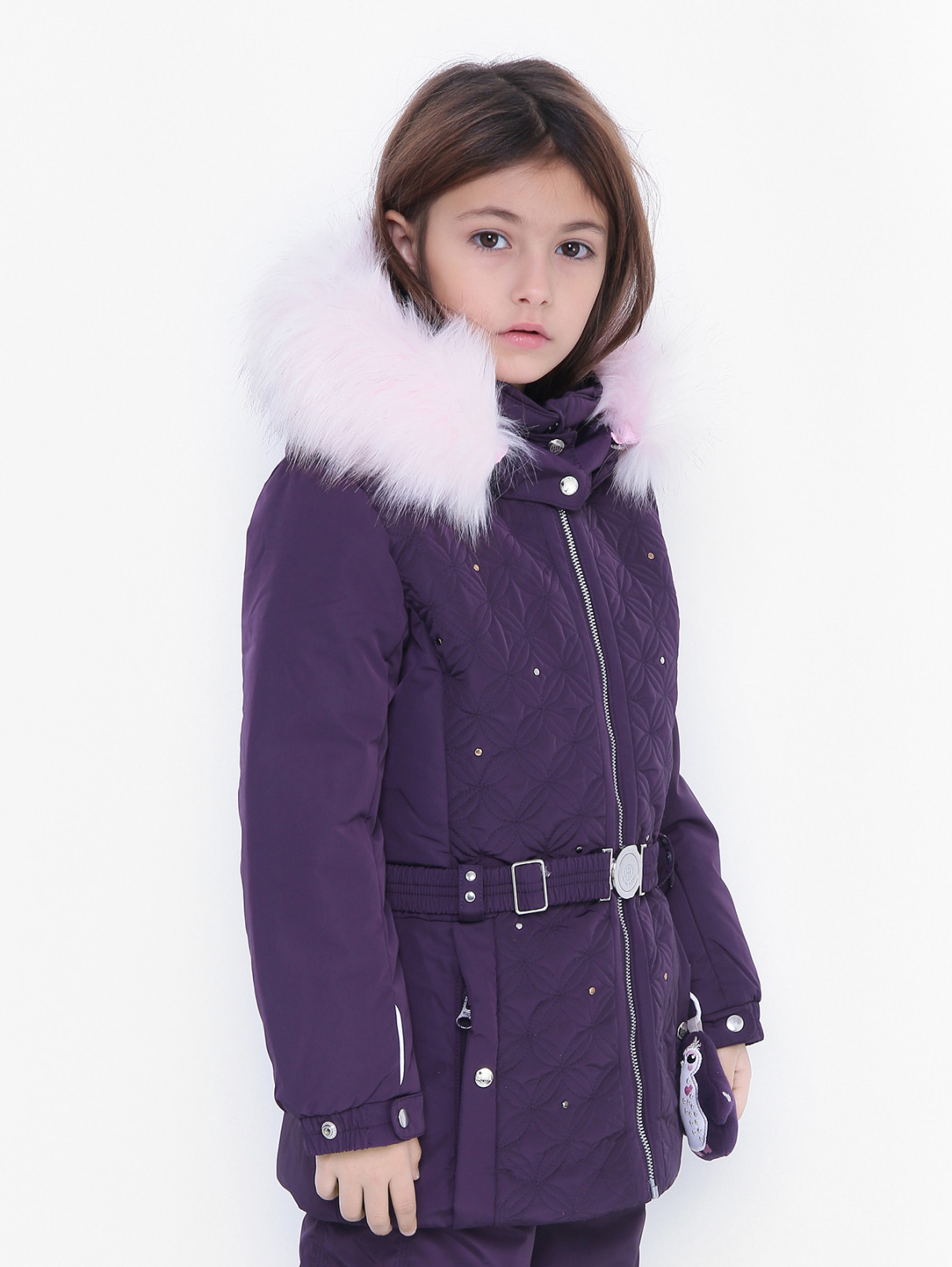 Горнолыжная куртка с металлическим декором Poivre Blanc  –  МодельВерхНиз  – Цвет:  Фиолетовый