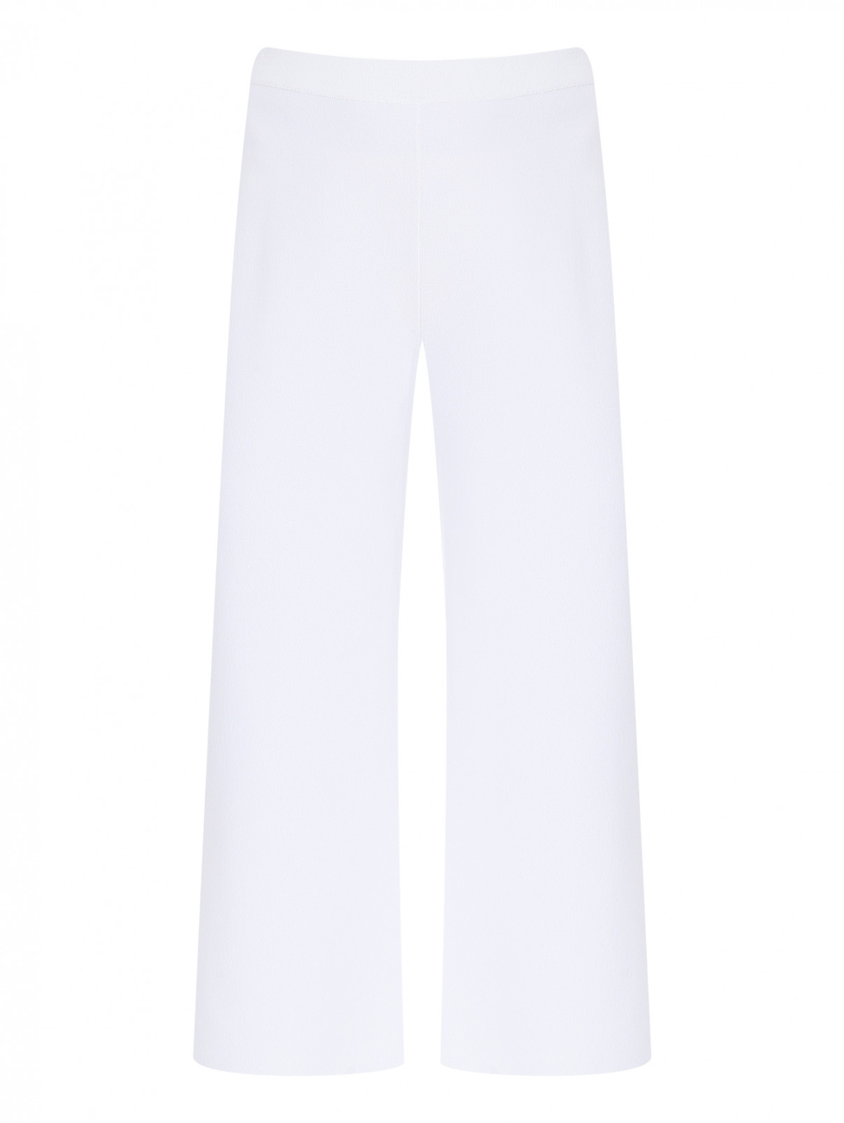 Трикотажные брюки на резинке Max Mara  –  Общий вид  – Цвет:  Белый