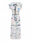 Платье из шелка с цветочным узором Markus Lupfer  –  Общий вид