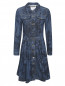Платье из темного денима с узором Moschino Couture  –  Общий вид