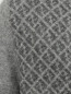 Кардиган свободного кроя мелкой вязки с узором Fendi  –  Деталь1