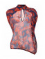 Полупрозрачная блуза из шелка асимметричного кроя с узором "пейсли" Strenesse  –  Общий вид