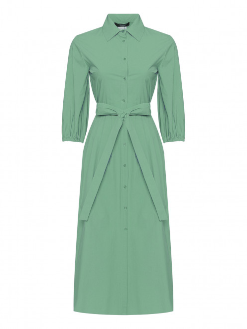 Платье из хлопка с поясом Weekend Max Mara - Общий вид