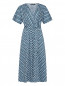 Трикотажное платье-миди с V-образным вырезом с узором Weekend Max Mara  –  Общий вид