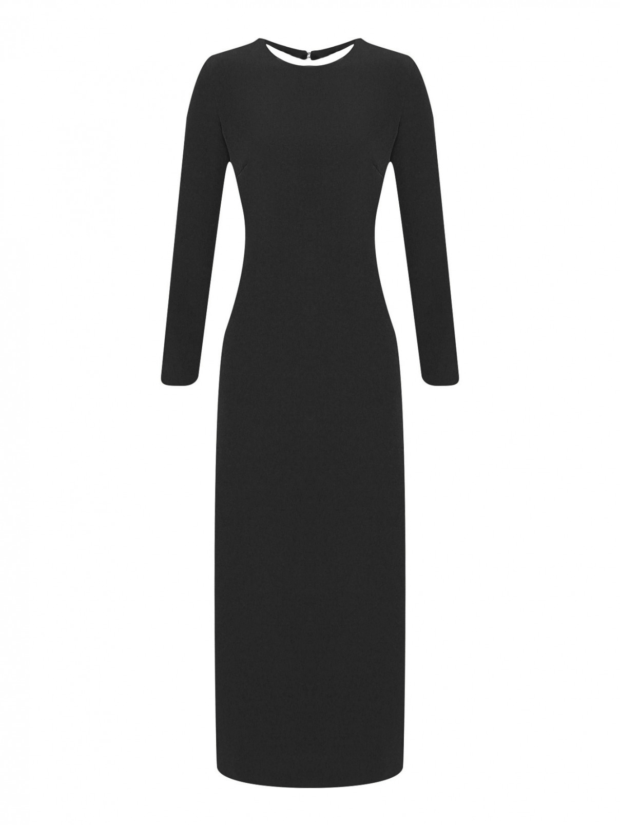 Платье-макси с вырезом на спине P.A.R.O.S.H.  –  Общий вид  – Цвет:  Черный