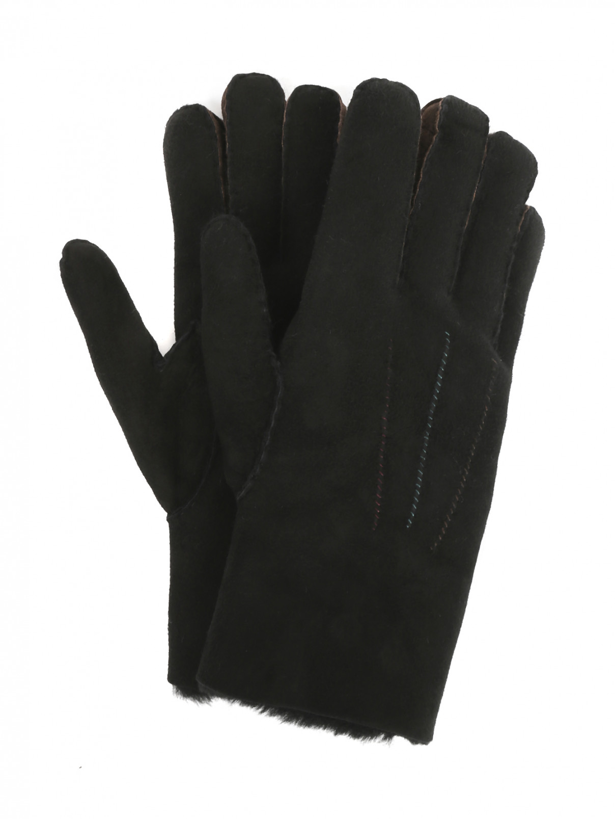 Перчатки из кожи Paul Smith  –  Общий вид  – Цвет:  Черный