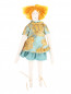 Кукла-тильда в жаккардовом платье MiMiSol  –  Общий вид