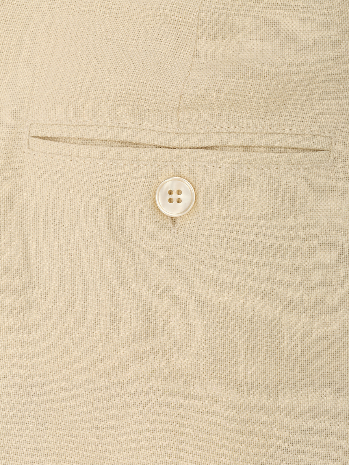 Брюки из льна Weekend Max Mara  –  Деталь1  – Цвет:  Бежевый