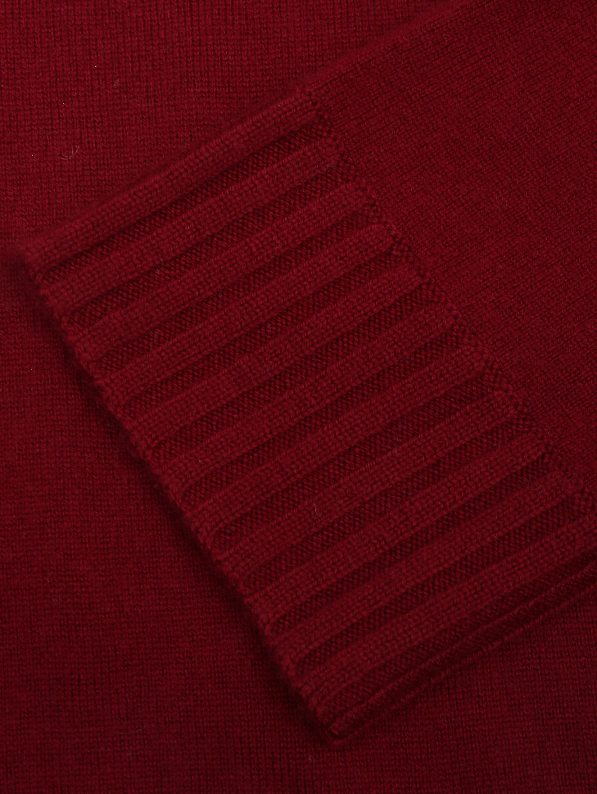 Джемпер из шерсти и кашемира свободного кроя Brown Allan  –  Деталь1  – Цвет:  Красный