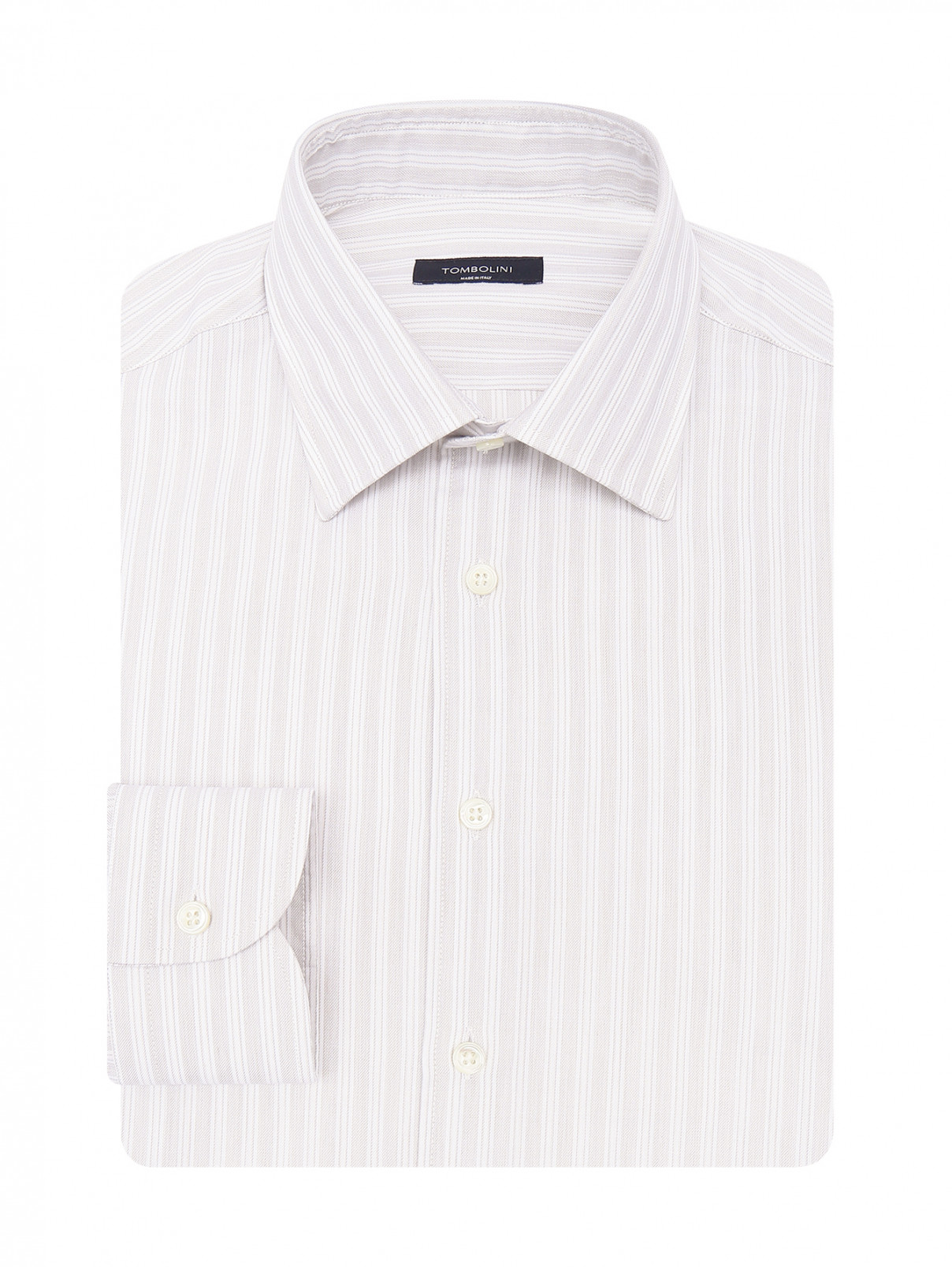 Рубашка из хлопка с узором полоска Tombolini  –  Общий вид  – Цвет:  Узор