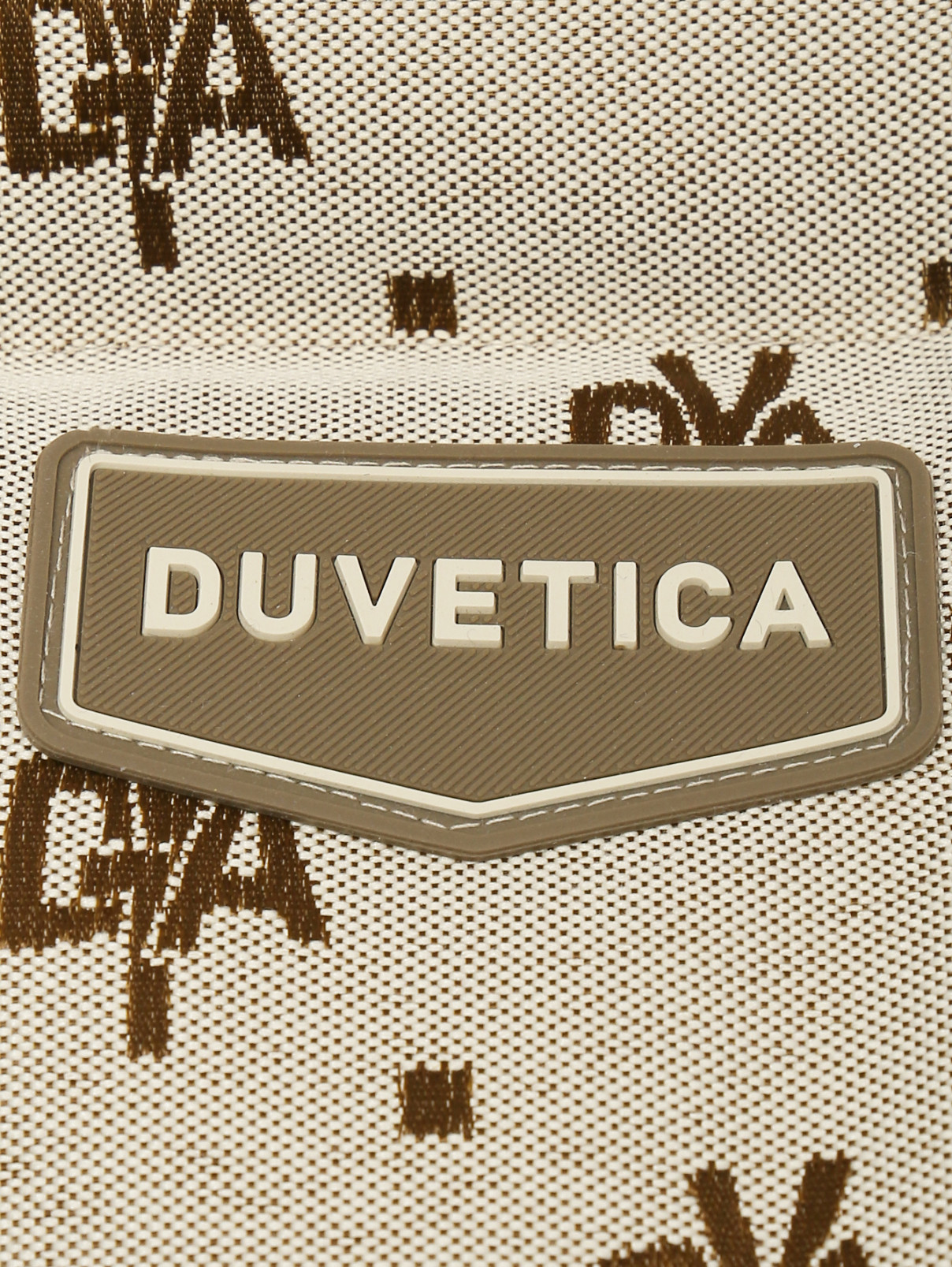 Пуховик на стеганый с логотипом Duvetica  –  Деталь1  – Цвет:  Бежевый