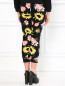 Трикотажные брюки из шерсти с цветочным узором Moschino Cheap&Chic  –  Модель Верх-Низ1