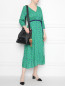 Платье из вискозы, с цветочным узором Marina Rinaldi  –  МодельОбщийВид