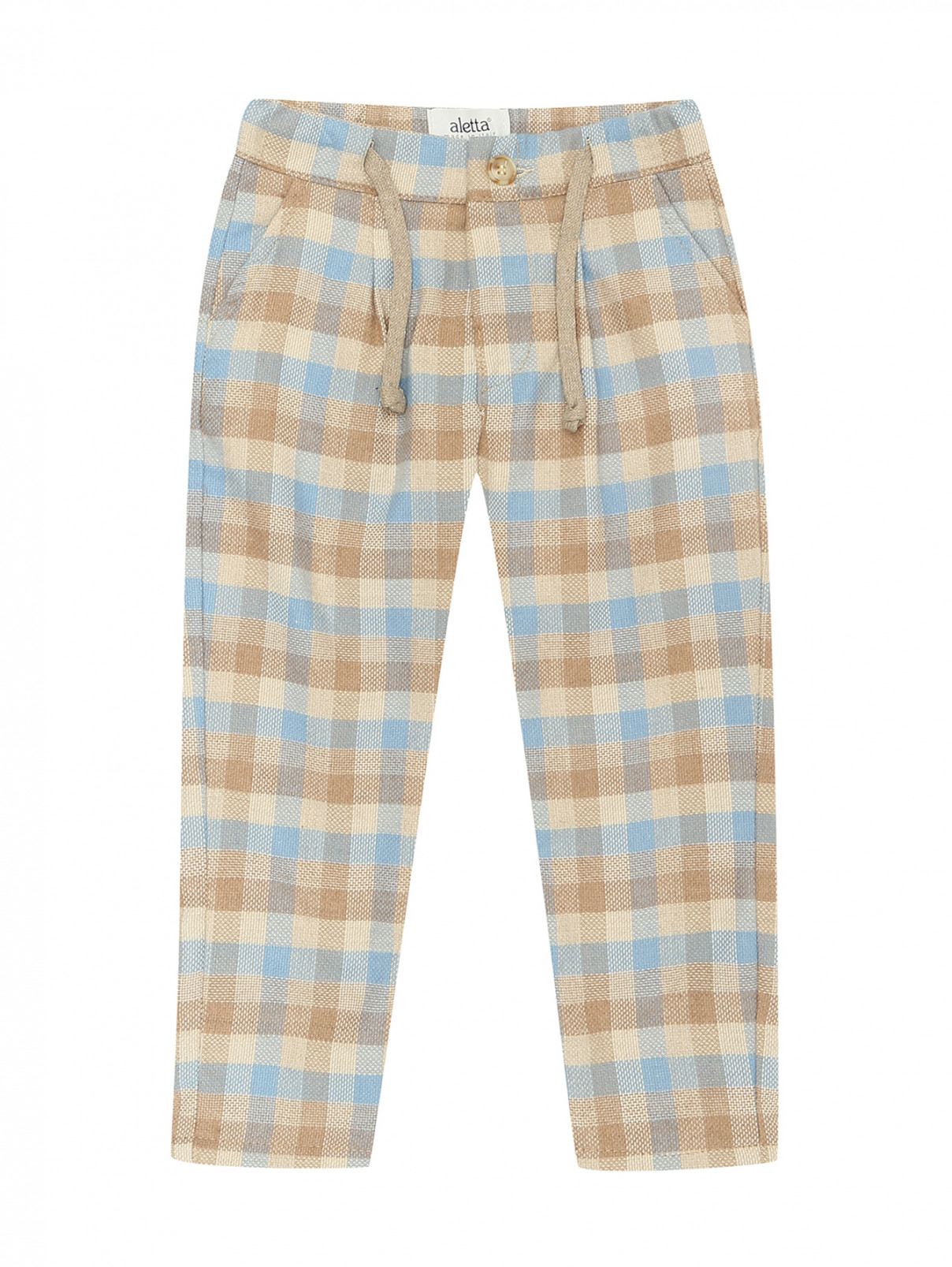 Хлопковые брюки на завязках Aletta  –  Общий вид  – Цвет:  Узор