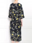 Платье-миди из шелка свободного кроя с узором Weekend Max Mara  –  Модель Верх-Низ1