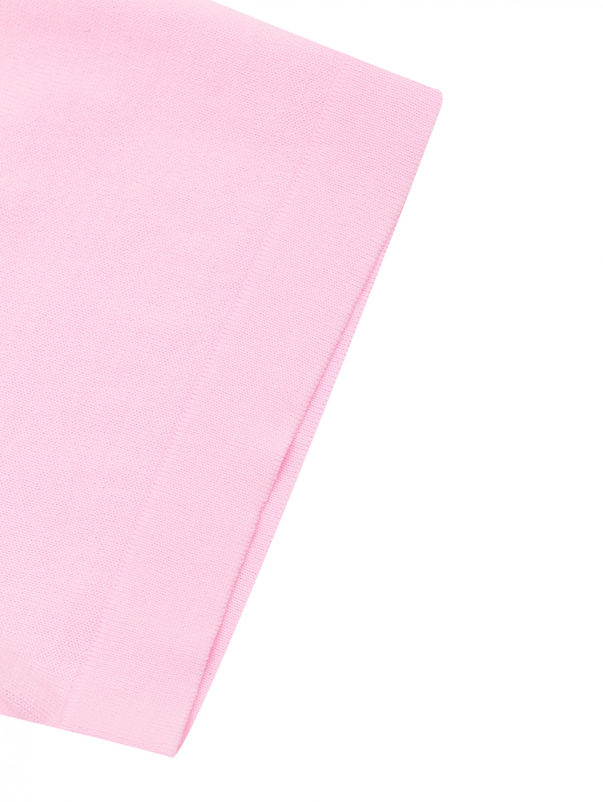 Джемпер из хлопка с короткими рукавами Kangra Cashmere  –  Деталь1  – Цвет:  Розовый