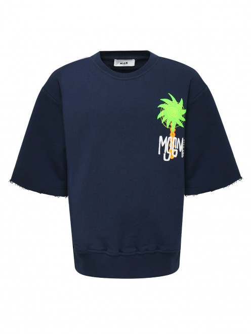 Плотная футболка с принтом MSGM - Общий вид