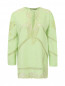 Блуза из льна с кружевными вставками Ermanno Scervino  –  Общий вид