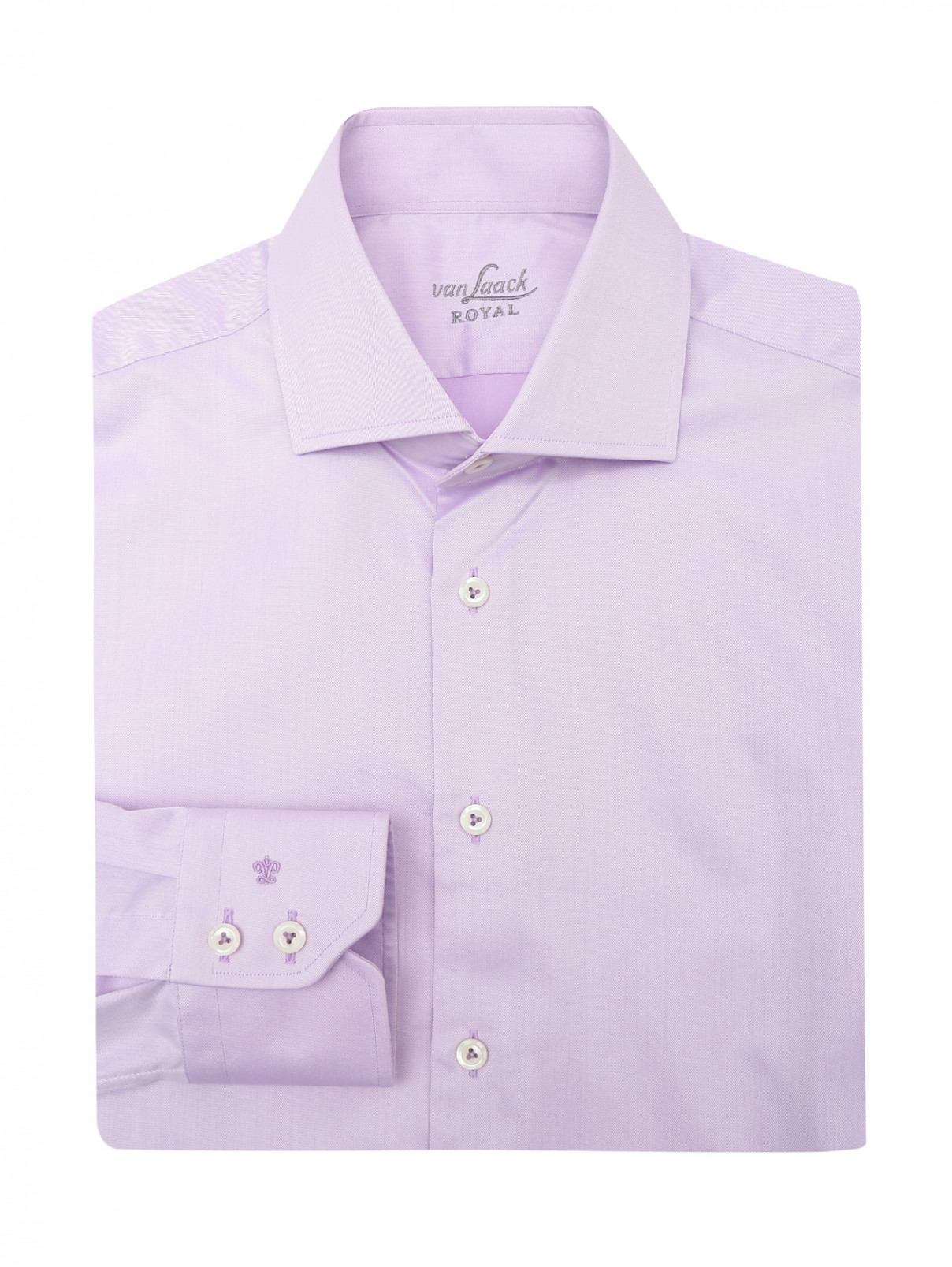 Рубашка из хлопка с длинным рукавом Van Laack  –  Общий вид  – Цвет:  Фиолетовый