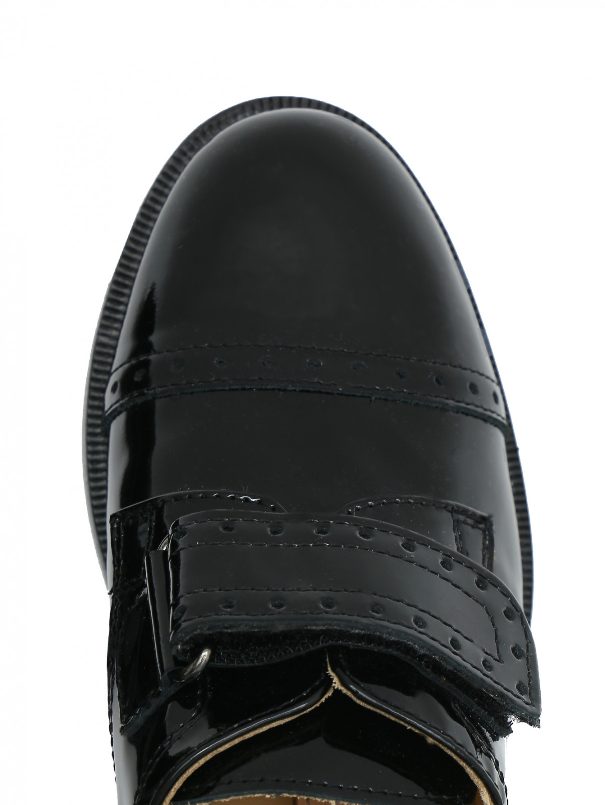 Лакированные туфли на липучке Zecchino d`Oro  –  Обтравка3  – Цвет:  Черный