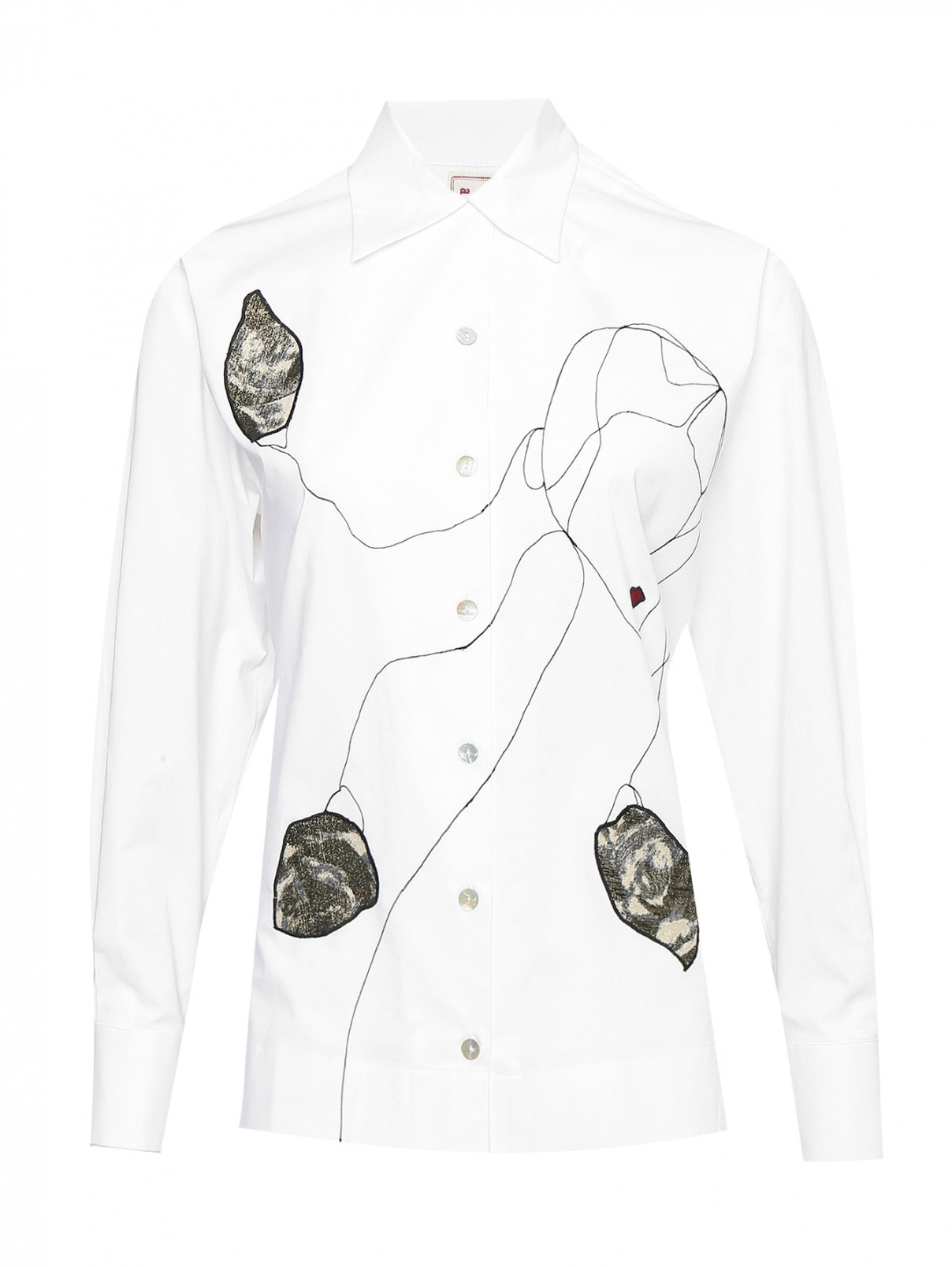 Рубашка из хлопка Antonio Marras  –  Общий вид  – Цвет:  Белый