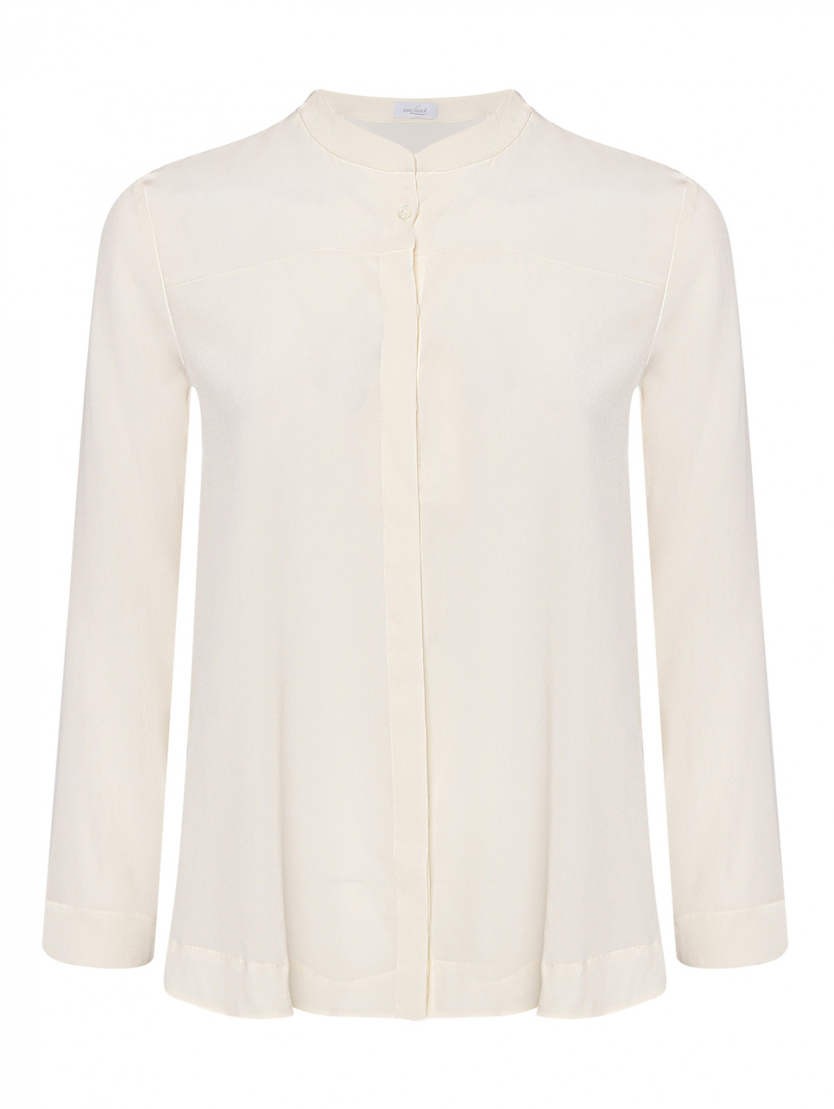 Блуза из шелка свободного кроя Van Laack  –  Общий вид  – Цвет:  Белый