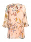 Блуза из шелка с цветочным узором Max&Co  –  Общий вид