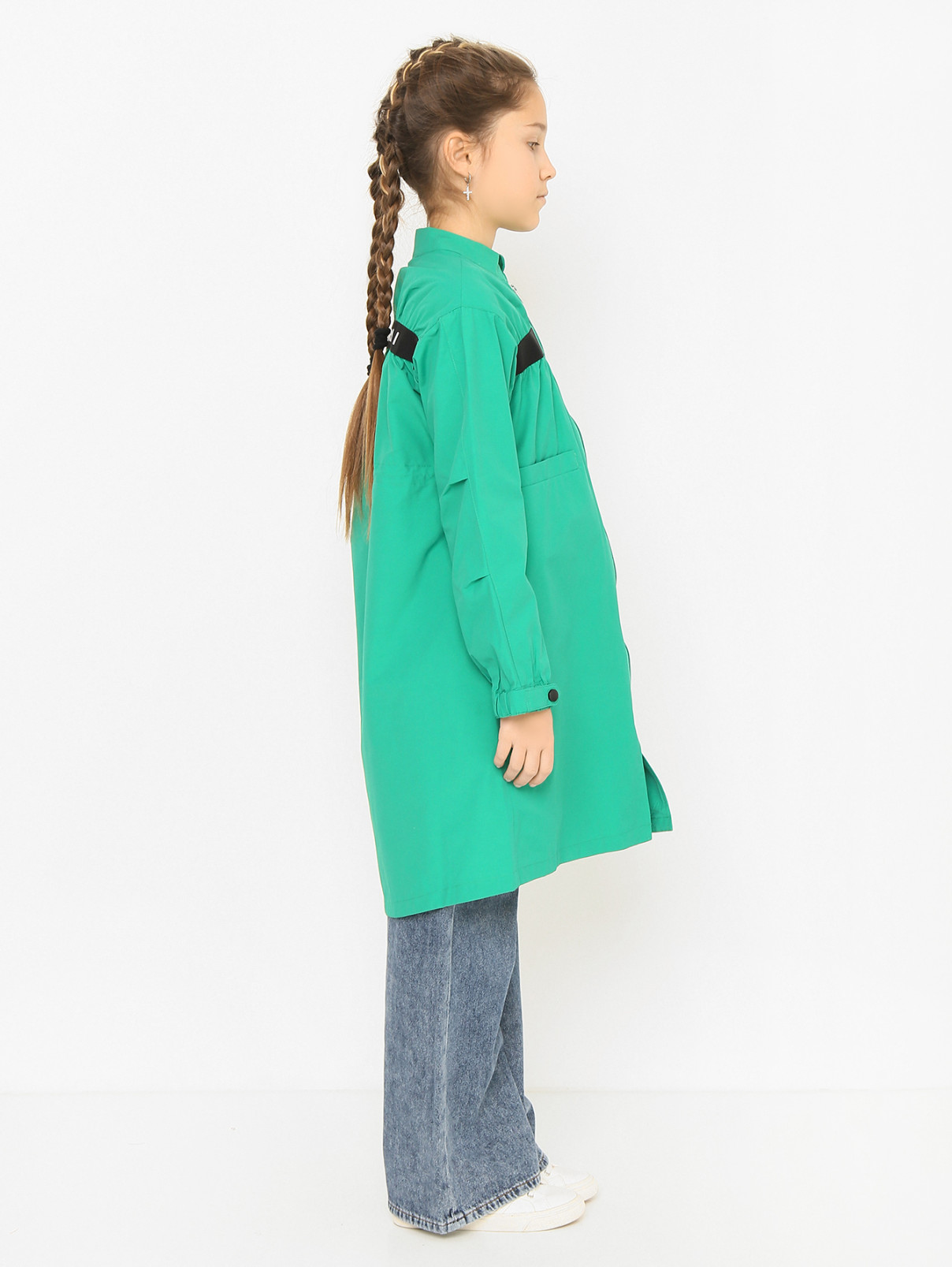 Плащ с лентой из резинки Marni  –  МодельВерхНиз2  – Цвет:  Зеленый