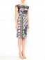 Платье-миди из смешанного шелка с цветочным узором Aquilano Rimondi  –  Модель Общий вид