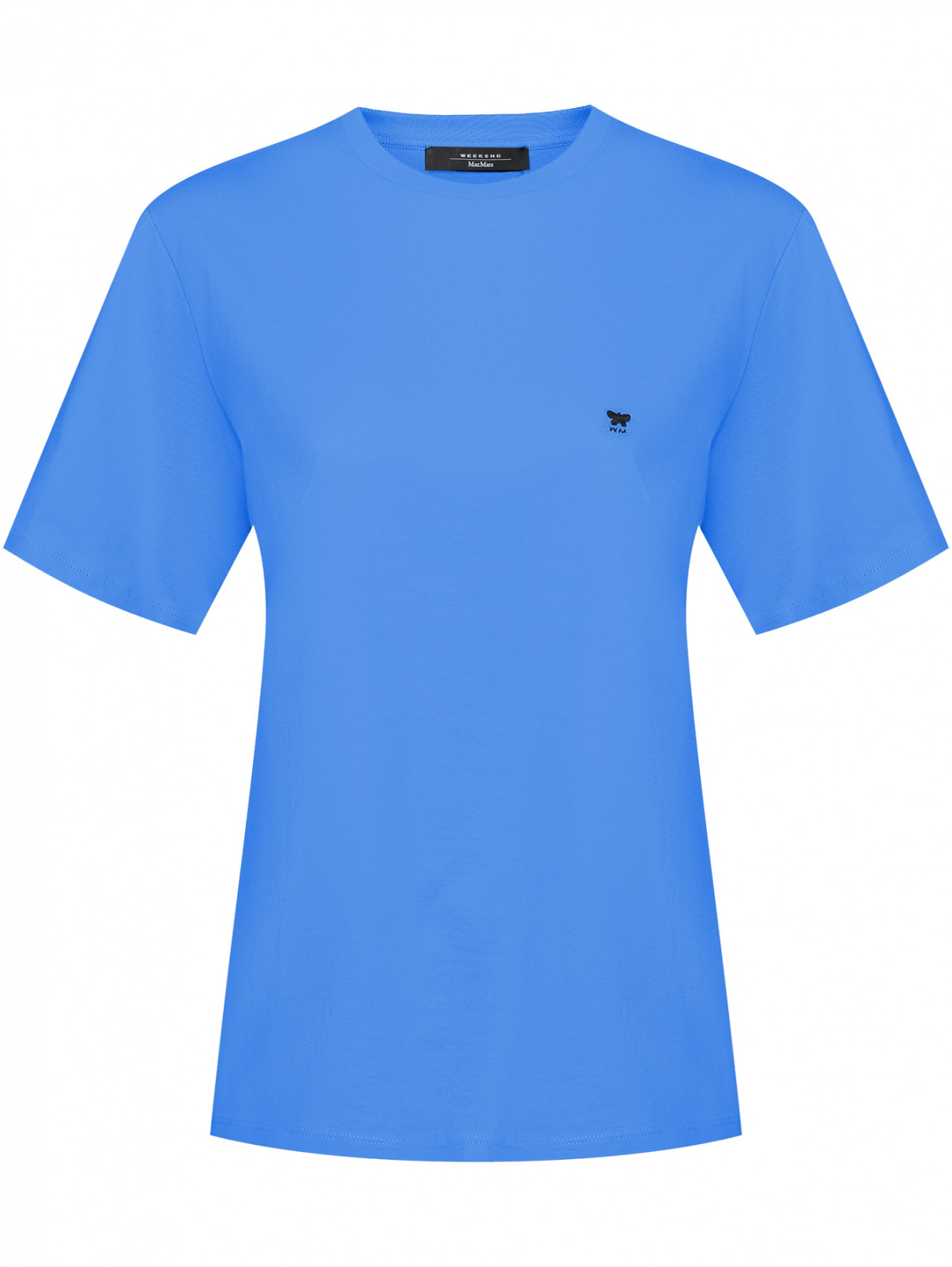 Базовая футболка Weekend Max Mara  –  Общий вид  – Цвет:  Синий
