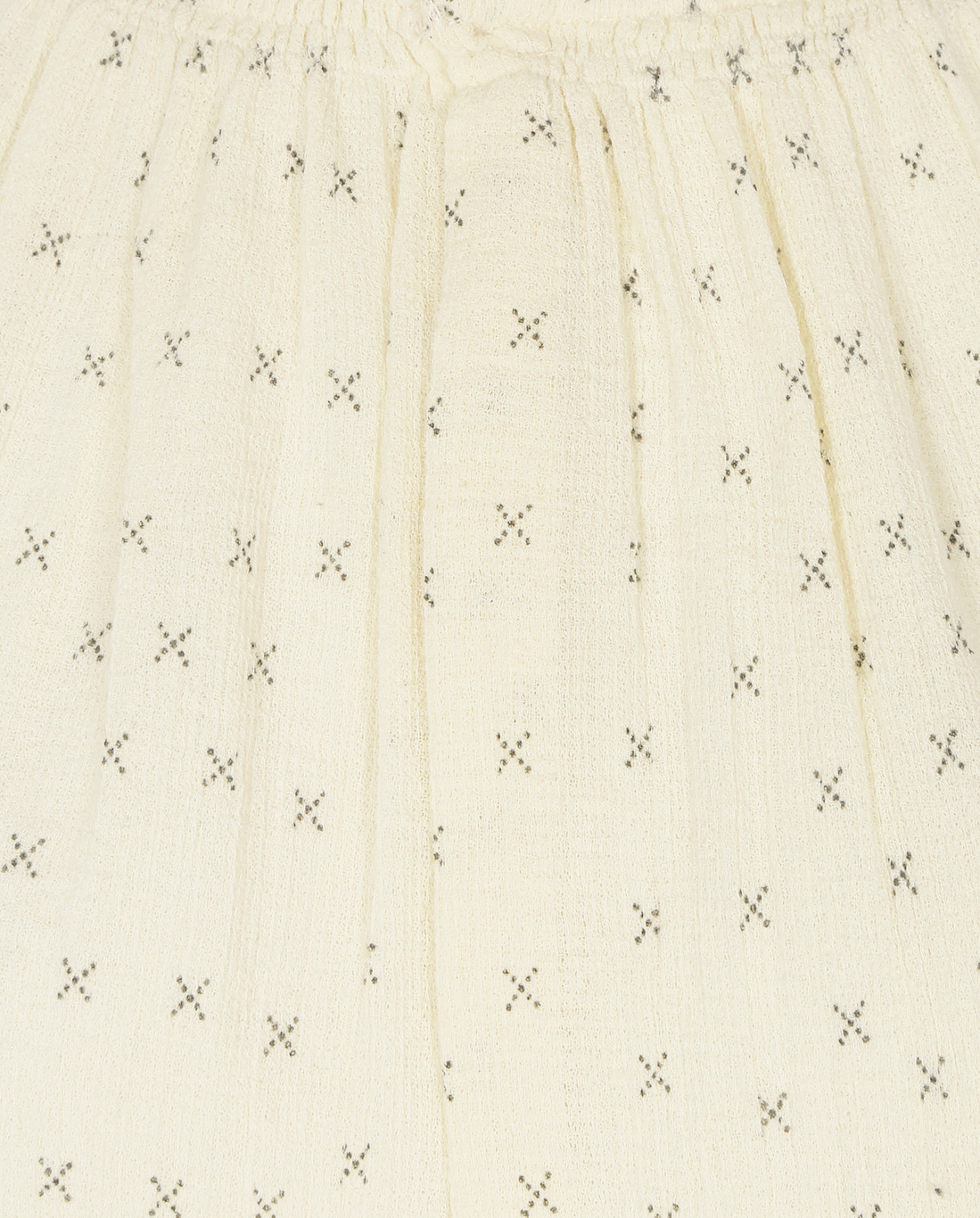Блуза из хлопка на резинке с узором и рукавами 3/4 Swildens  –  Деталь  – Цвет:  Белый