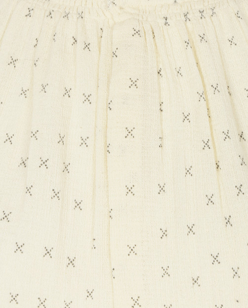 Блуза из хлопка на резинке с узором и рукавами 3/4 Swildens - Деталь
