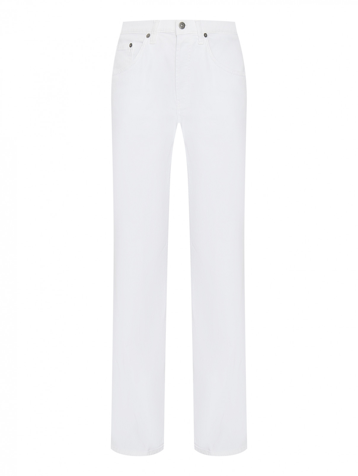 Прямые джинсы с карманами Dondup  –  Общий вид  – Цвет:  Белый