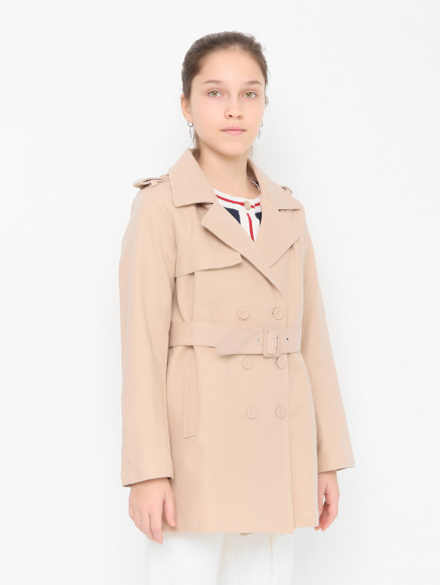 Плащ из хлопка с сеткой MSGM - МодельВерхНиз