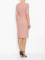Платье-миди из смешанной шерсти с коротким рукавом Moschino Boutique  –  МодельВерхНиз1