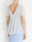 Блуза в полоску с вырезом на спине Max&Co  –  МодельВерхНиз1