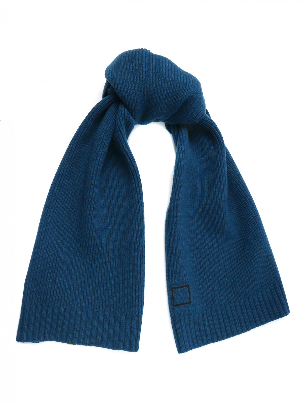 Широкий шарф из смешанных волокон Stone Island  –  Общий вид  – Цвет:  Синий