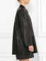 Удлиненная куртка из кожи с боковыми карманами DROMe  –  Модель Верх-Низ2