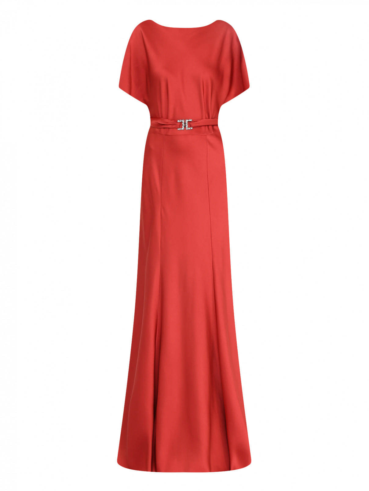 Платье-макси Alberta Ferretti  –  Общий вид  – Цвет:  Красный
